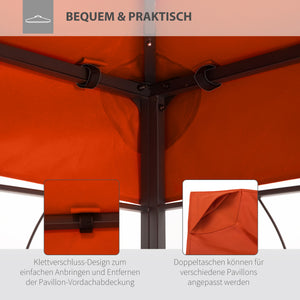 Ersatzdach für Gartenpavillon 3x4m Polyester braun