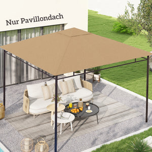 Ersatzdach für Gartenpavillon 3x3m Polyester beige