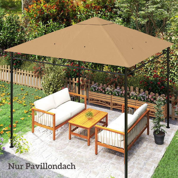 Ersatzdach für Gartenpavillon 3x3m Polyester beige