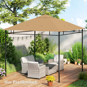 Ersatzdach für Gartenpavillon 3x3m Polyester beige