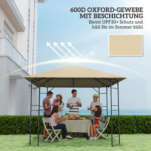 Ersatzdach Pavillon wasserabweisend aus Oxfordstoff 3x3m beige