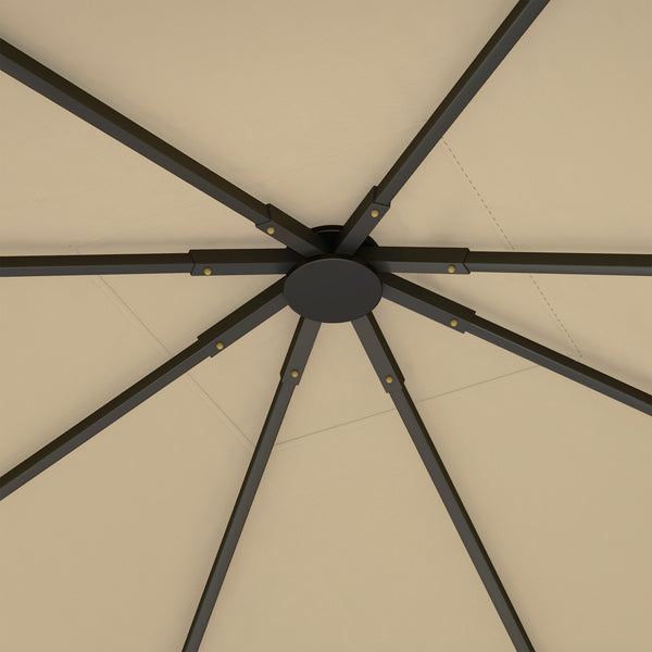Ersatzdach Pavillon wasserabweisend aus Oxfordstoff 3x3m beige