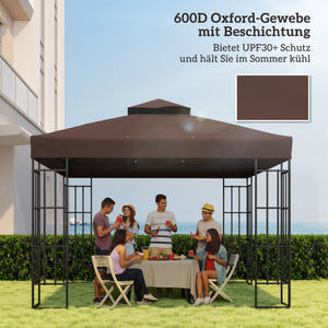 Ersatzdach Pavillon Sonnenschutz wasserabweisend 3x3m braun