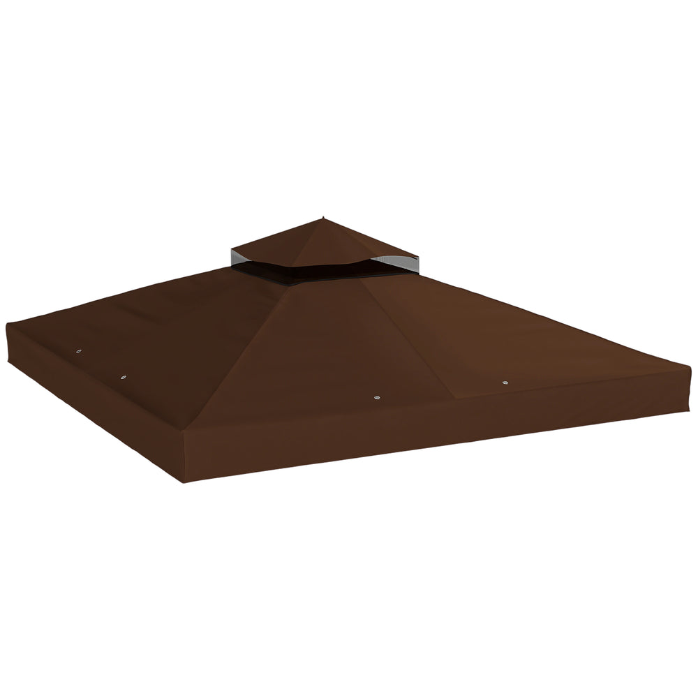 Ersatzdach Pavillon Sonnenschutz wasserabweisend 3x3m braun