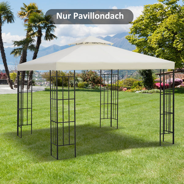 Ersatzdach für Pavillon 3x3m Cremeweiss