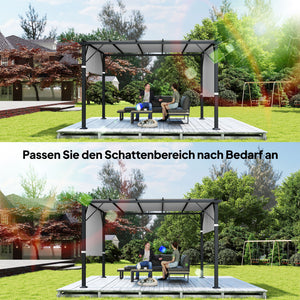 Ersatzdach für Pavillon oder Pergola mit UV-Schutz 3x3m hellgrau