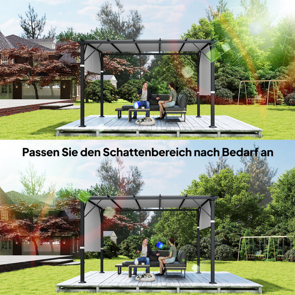 Ersatzdach für Pavillon oder Pergola mit UV-Schutz 3x3m hellgrau