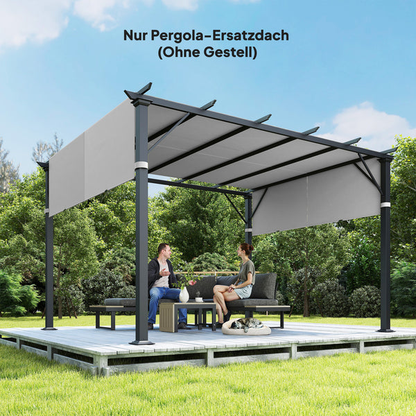 Ersatzdach für Pavillon oder Pergola mit UV-Schutz 3x3m hellgrau