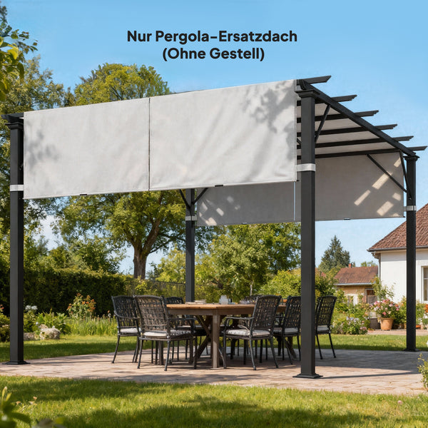 Ersatzdach für Pavillon oder Pergola mit UV-Schutz 3x3m hellgrau