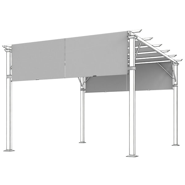 Ersatzdach für Pavillon oder Pergola mit UV-Schutz 3x3m hellgrau