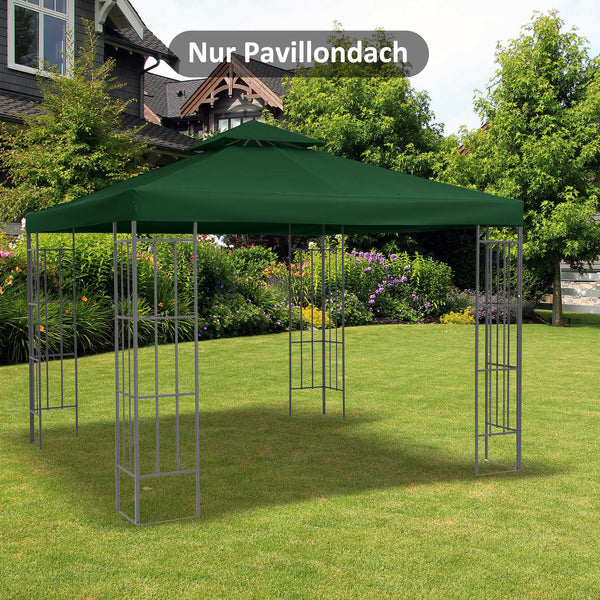 Ersatzdach Pavillon 3x3m wasserabweisend Kohlegrau