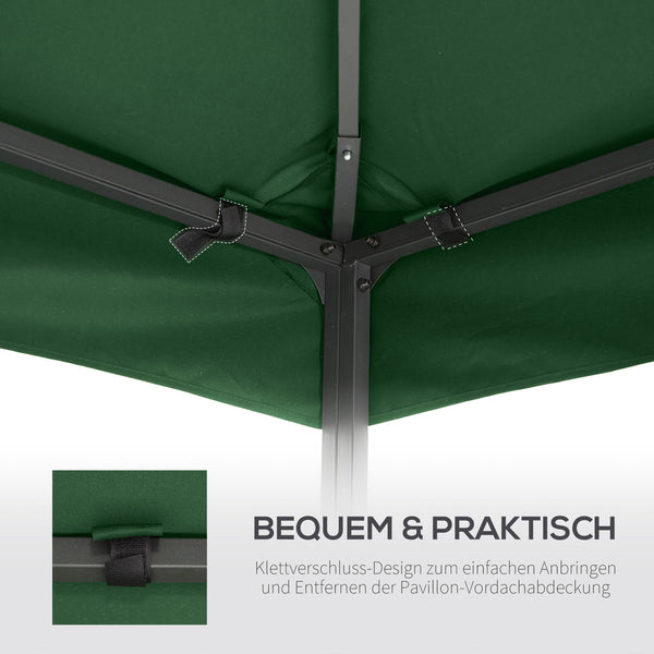Ersatzdach Pavillon 3x3m wasserabweisend Kohlegrau