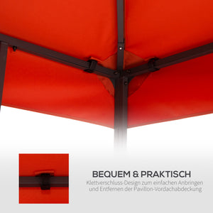Ersatzdach Pavillon 3x3m wetterfest & langlebig Rostrot