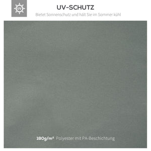 Ersatzdach für Pavillon 3x4m Polyester Dunkelgrau
