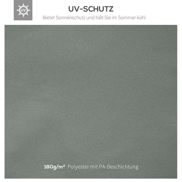 Ersatzdach für Pavillon 3x4m Polyester Dunkelgrau