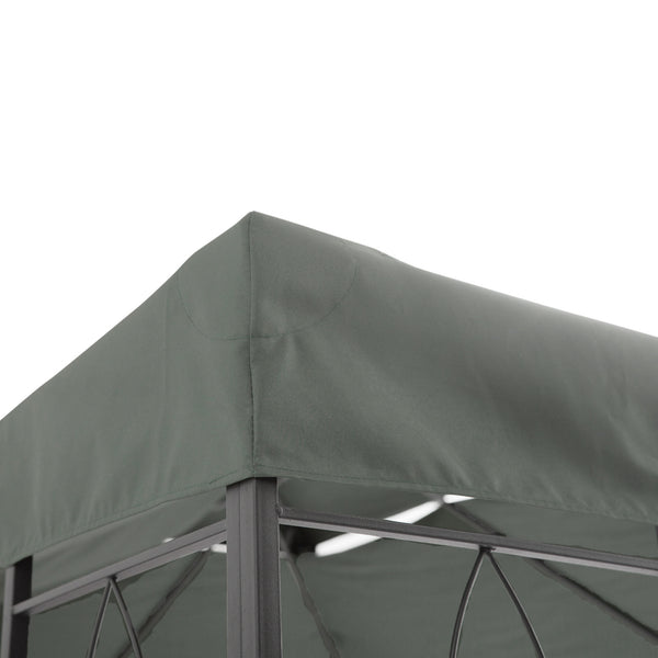 Ersatzdach für Pavillon 3x4m Polyester Dunkelgrau