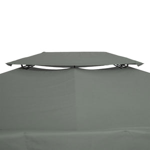 Ersatzdach für Pavillon 3x4m Polyester Dunkelgrau