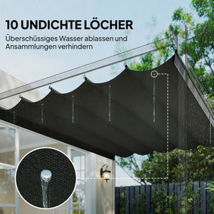 Ersatzdach für Pavillon wasserdicht 3x3m dunkelgrau