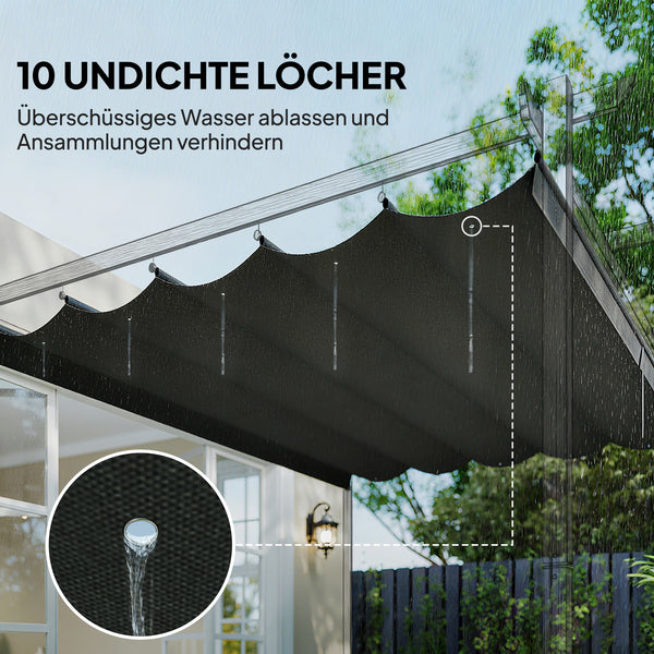 Ersatzdach für Pavillon wasserdicht 3x3m dunkelgrau