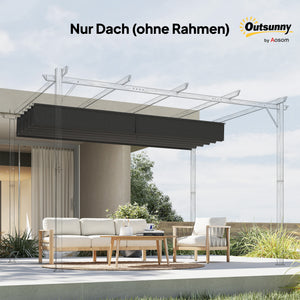 Ersatzdach für Pavillon wasserdicht 3x3m dunkelgrau