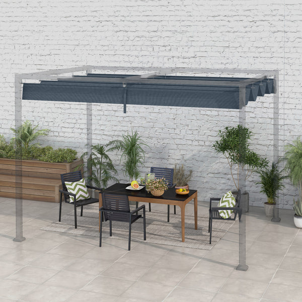 Ersatzdach Pergola 3x25 m mit UV-Schutz Dunkelgrau