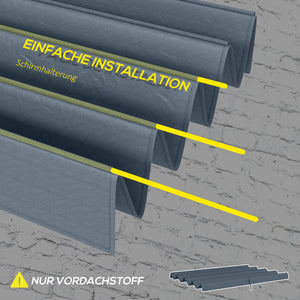 Ersatzdach Pergola 3x25 m mit UV-Schutz Dunkelgrau