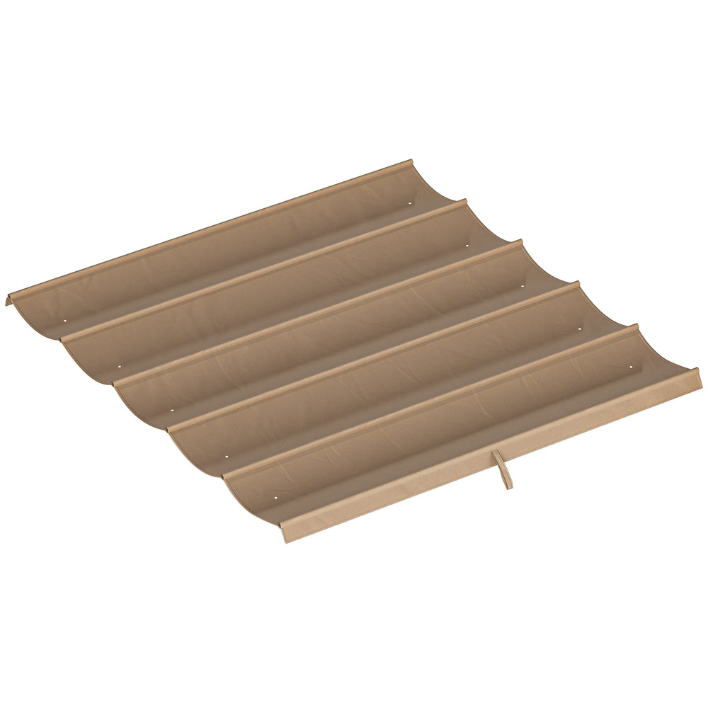 Ersatzdach für Pergola wetterfest einziehbar 3x3m braun