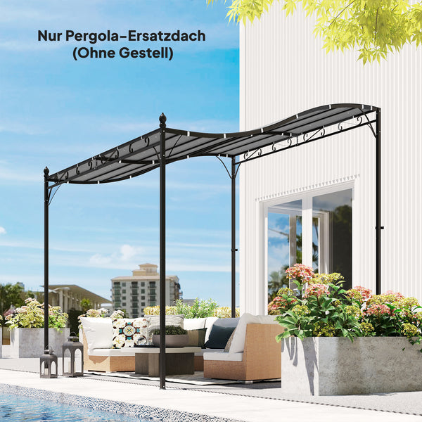 Ersatzdach für Pavillon Pergola 3x3m dunkelgrau