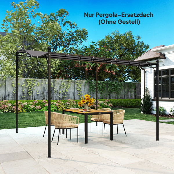 Ersatzdach für Pavillon Pergola 3x3m dunkelgrau