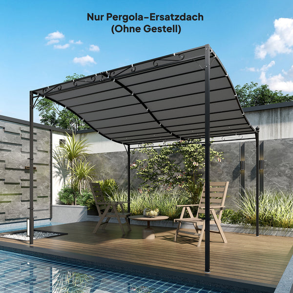 Ersatzdach für Pavillon Pergola 3x3m dunkelgrau