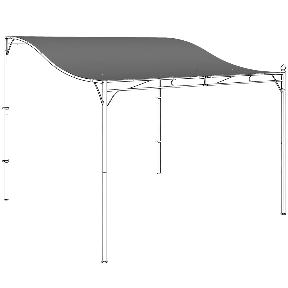 Ersatzdach für Pavillon Pergola 3x3m dunkelgrau