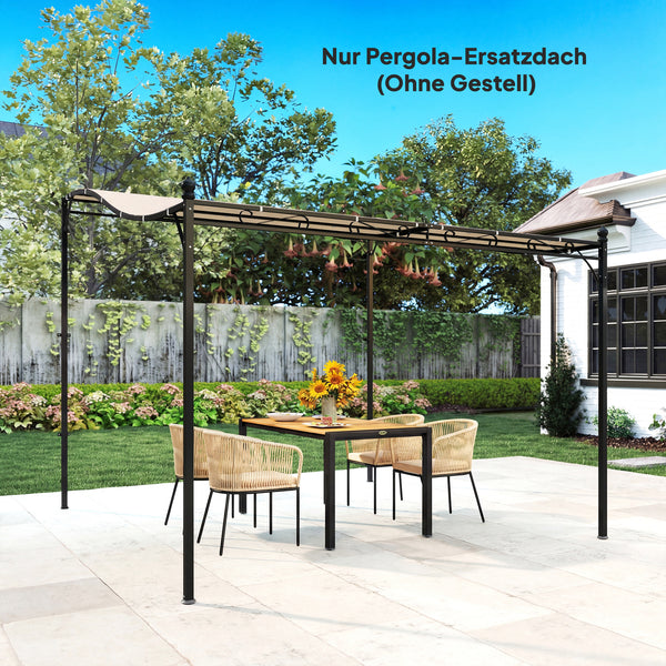 Ersatzdach Pavillon für Pergola und Terrasse 3x3m cremeweiss