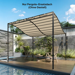 Ersatzdach Pavillon für Pergola und Terrasse 3x3m cremeweiss