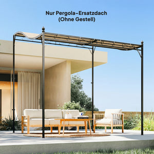 Ersatzdach Pavillon für Pergola und Terrasse 3x3m cremeweiss