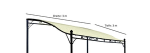 Ersatzdach für Anbaupavillon MANTOVA XL 3x3 Meter, PVC-beschichtet ecru