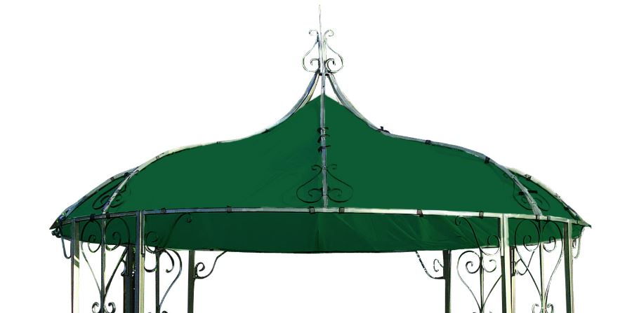 Ersatzdach für Pavillon BURMA, Polyester PVC-beschichtet dunkelgrün