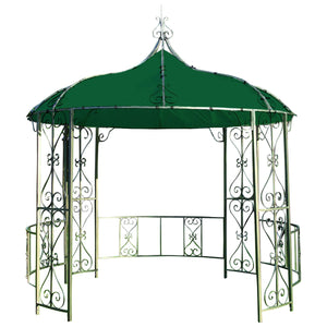 Ersatzdach für Pavillon BURMA, Polyester PVC-beschichtet dunkelgrün