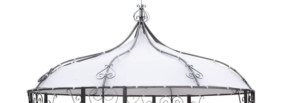 Ersatzdach für Pavillon BURMA, Polyester PVC-beschichtet weiss