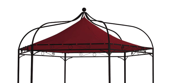 Ersatzdach für Pavillon MODENA, Polyester PVC-beschichtet bordeaux