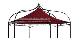 Ersatzdach für Pavillon MODENA, Polyester PVC-beschichtet bordeaux