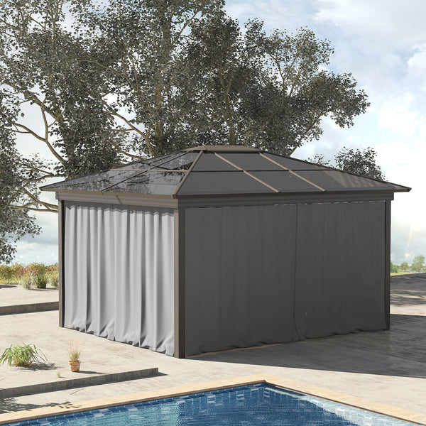 Ersatzvorhang Pavillon für Pavillon 4er Set 3x3m hellgrau