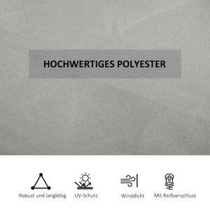 Ersatzvorhang Pavillon für Pavillon 4er Set 3x3m hellgrau