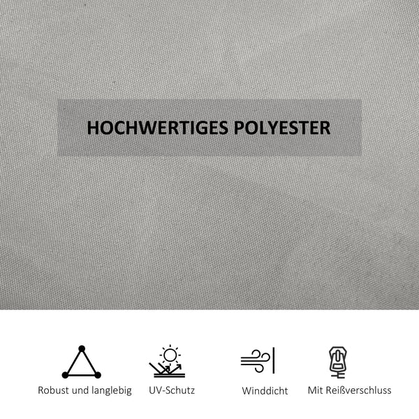 Ersatzvorhang Pavillon für Pavillon 4er Set 3x3m hellgrau