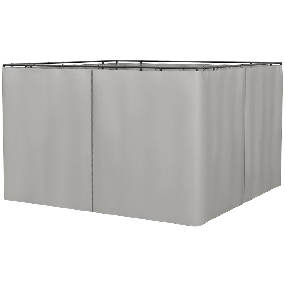 Ersatzvorhang Pavillon für Pavillon 4er Set 3x3m hellgrau