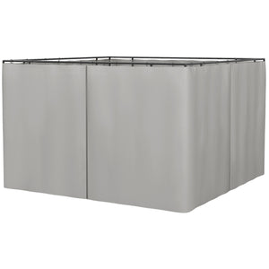 Ersatzvorhang Pavillon für Pavillon 4er Set 3x3m hellgrau