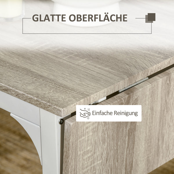 Essgruppe 3-teilig klappbar Natur & Weiss
