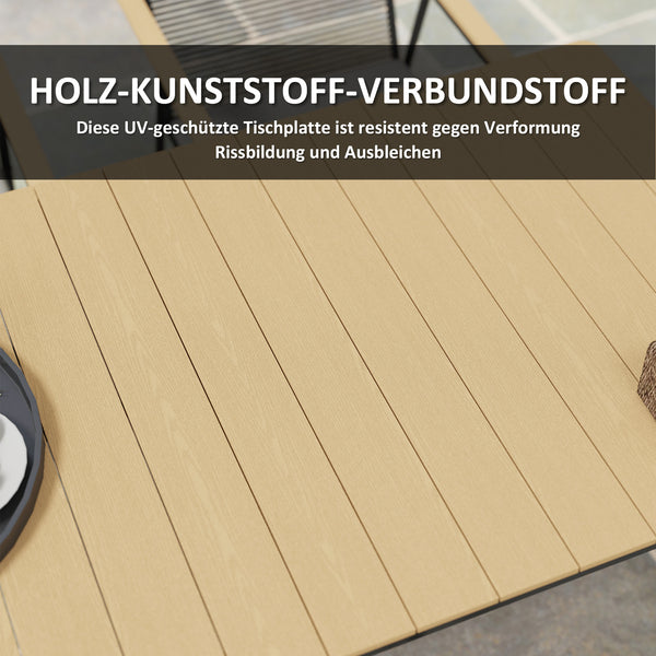Sitzgruppe Essgruppe Esstisch Stühle für 6 Personen Metall Holz