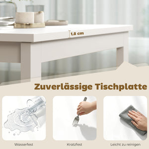 Esstisch ausziehbar platzsparend für 4 bis 6 Personen natur
