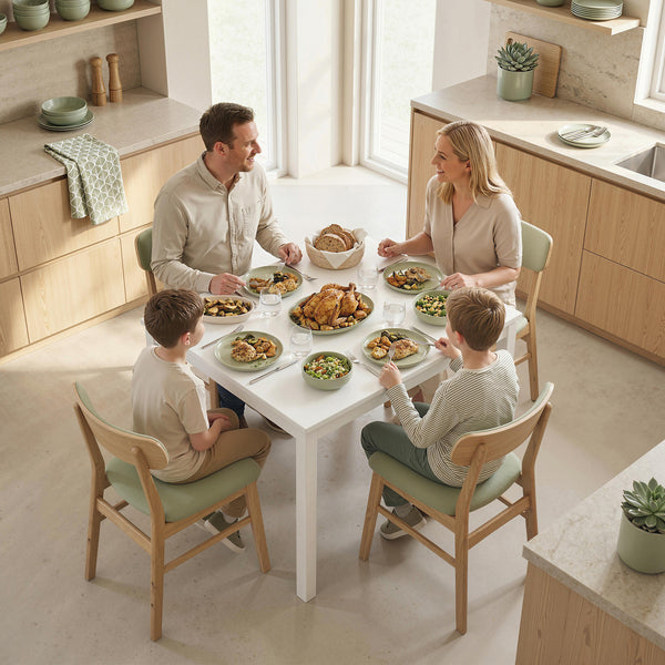 Esstisch ausziehbar platzsparend für 4 bis 6 Personen natur