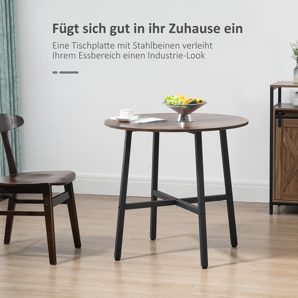 Esstisch für 4 Personen 80x80cm stabil Braun